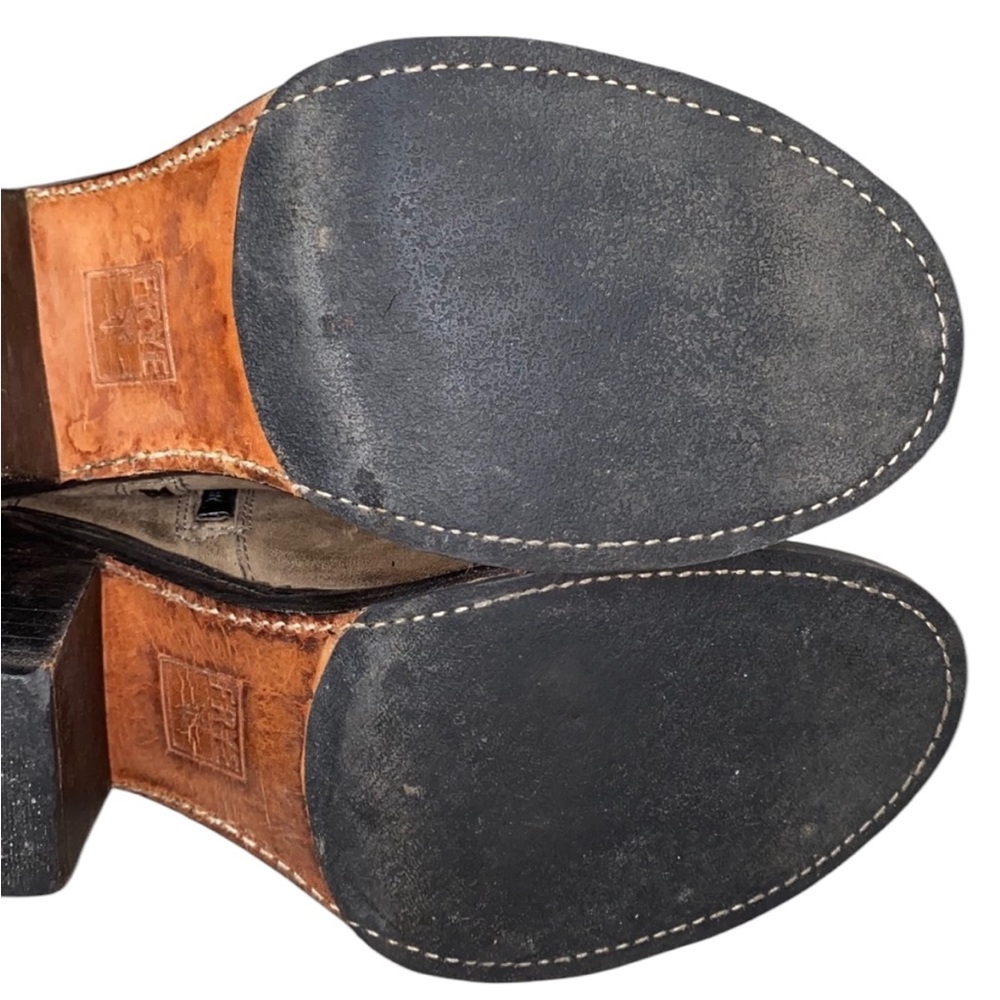 FRYE Carmen Tall Boots Size 8.5 Stone Tan Brown - Picture 13 of 16